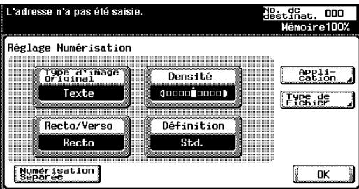 KONICA MINOLTA BIZHUB C450 - Ouverture des écrans Réglage numérisation et Réglage communication - 3