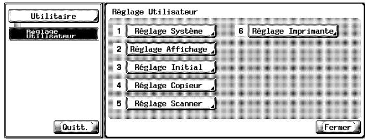 KONICA MINOLTA BIZHUB C450 - Écran Fax réglage par défaut - 1