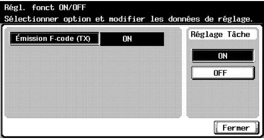 KONICA MINOLTA BIZHUB C450 - Sélectionnéz l'option à régler. - 3