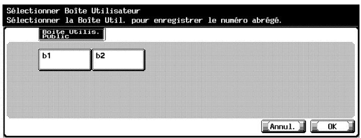KONICA MINOLTA BIZHUB C450 - Sélectionnez la boîte à enregistrer et appuyez sur [OK]. - 1