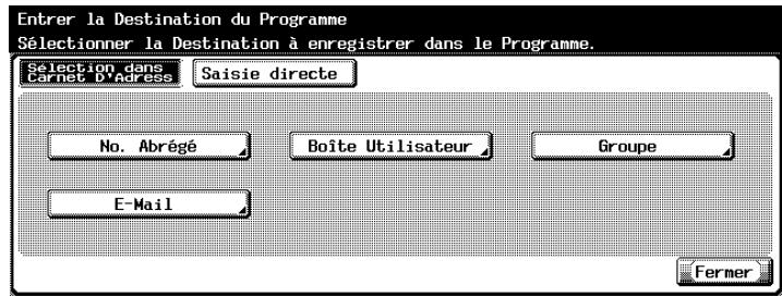 KONICA MINOLTA BIZHUB C450 - Appuyez sur [Nom] et tapez le nom du programme. - 2