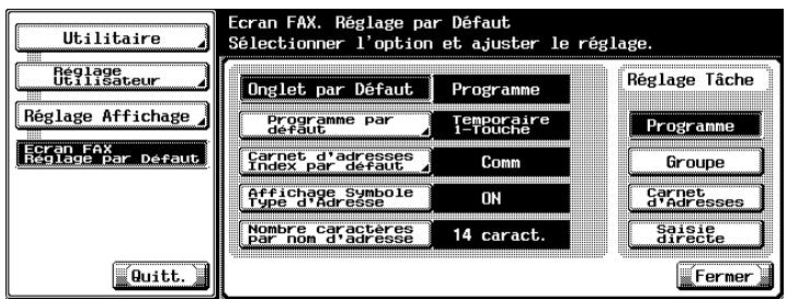 KONICA MINOLTA BIZHUB C450 - Sélectionnéz la valeur voulue de l'option. - 1