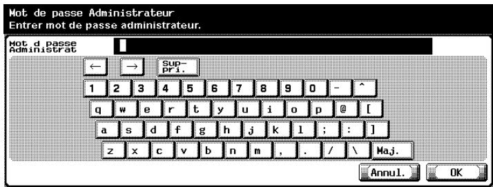 KONICA MINOLTA BIZHUB C450 - Accès à l'écran Réglage Administrateur - 2