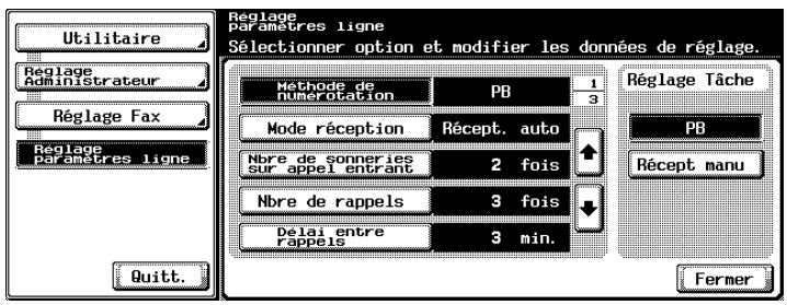 KONICA MINOLTA BIZHUB C450 - Sélectionnez la valeur voulue de l'option. - 1
