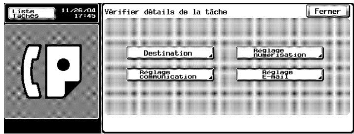 KONICA MINOLTA BIZHUB C450 - Enregistrement dans le carnet d'adresse à partir de l'écran Vérifier détails de la tâche (Contrôle) - 1