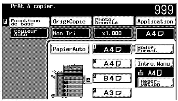 KONICA MINOLTA C350 - Sélection du magasin papier - 1