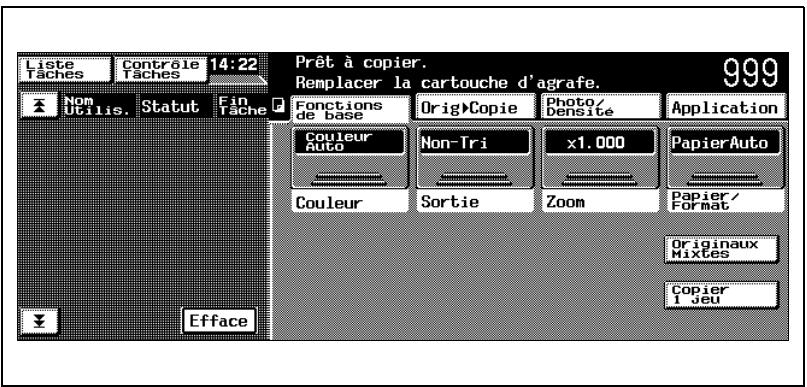 KONICA MINOLTA C350 - Quand le message “Remplacer la cartouche d'agrafe.” apparaît - 1