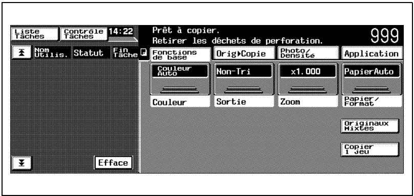 KONICA MINOLTA C350 - Quand le message “Retirer les déchets de perforation.” apparaît - 1