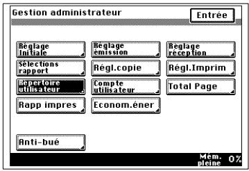 KONICA MINOLTA DI250F - Entrée des données utilisateurs par l'administrateur - 2