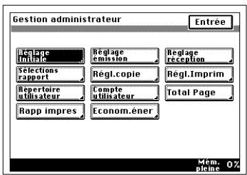KONICA MINOLTA DI250F - Entrer le code administrateur - 2
