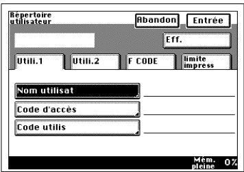 KONICA MINOLTA DI250F - Entrée des données utilisateurs par l'administrateur - 4