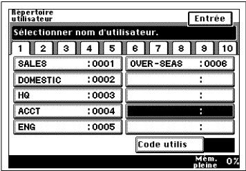 KONICA MINOLTA DI250F - Entrée des données utilisateurs par l'administrateur - 3