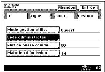 KONICA MINOLTA DI250F - Entrer le code administrateur - 3
