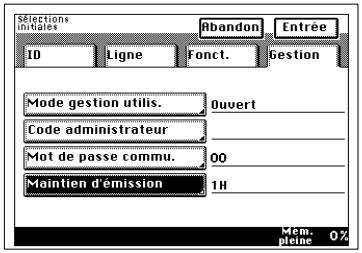 KONICA MINOLTA DI250F - Réglage de la durée de mémorisation - 3