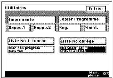 KONICA MINOLTA DI250F - Liste des groupes relais - 1
