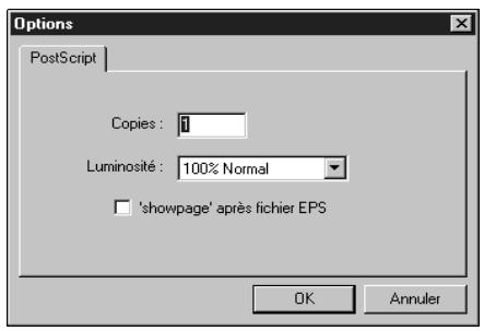 KONICA MINOLTA FIERY Z4 FOR CF9001 - Pour modifier les attributs d'un fichier à télécharger, Sélectionnez-le et cliquez sur Options. - 1