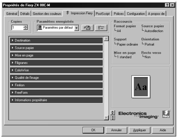 KONICA MINOLTA FIERY Z4 FOR CF9001 - POUR CRÉER DES PARAMÉTRES ENREGISTRÉS : - 1