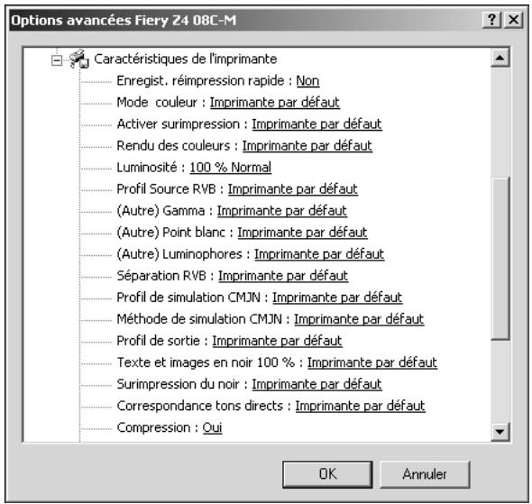 KONICA MINOLTA FIERY Z4 FOR CF9001 - Définition des options et impression sous Windows 2000 - 4