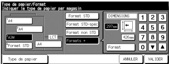 KONICA MINOLTA 7272 - Écran de configuration de format spécifique (Formats + (entree)) - 1