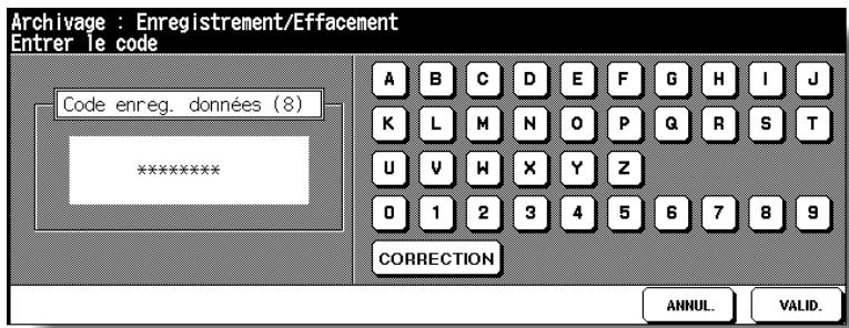 KONICA MINOLTA 7272 - Entrez le code des données de l'image souhaitation, de 1 à 8 caractères, à l'aide du pavé numérique de l'écran tactile. - 1