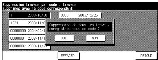 KONICA MINOLTA 7272 - Écran Suppression travaux par code - 1