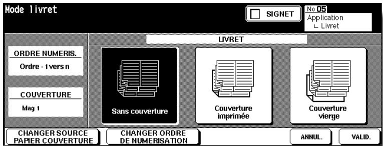 KONICA MINOLTA 7272 - Appuyez sur la touche du mode Livret souhaité pour la metre en surbrillance. - 1
