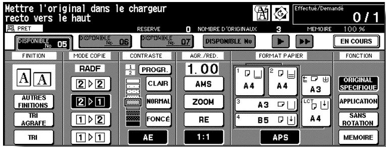 KONICA MINOLTA 7272 - Appuyez sur VALID. pour terminer la configuration et revenir à l'écran général. - 1