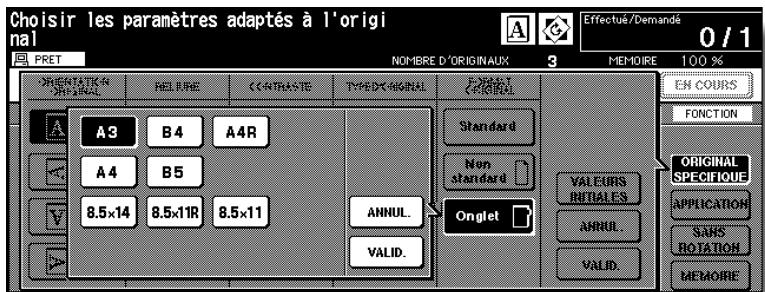 KONICA MINOLTA 7272 - Appuyez sur Non standard ou Onglet. - 2
