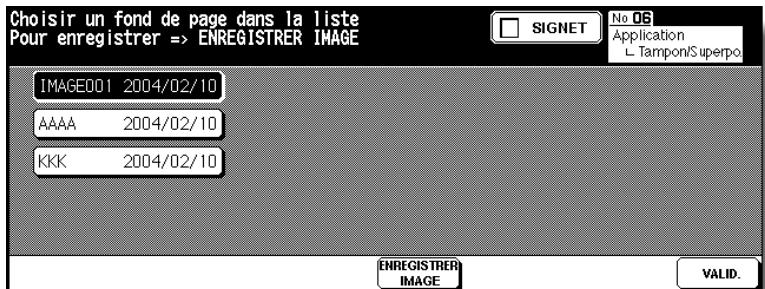 KONICA MINOLTA 7272 - Appuyez sur ENREGISTRER IMAGE pour afficher l'écran de saisie du nom de l'image. - 1