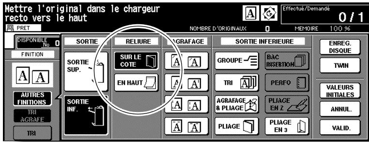 KONICA MINOLTA 7272 - Sélectionnez le mode de reliure. - 1