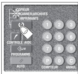 KONICA MINOLTA 7272 - Appuyer sur la touche de mode pour allumer le voyant [SCANNER/ARCHIVES]. - 1