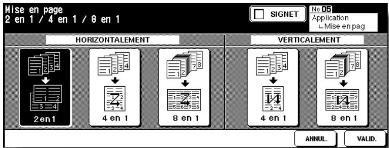 KONICA MINOLTA 7272 - Sélectionnez le mode de mise en page souhaité. - 1