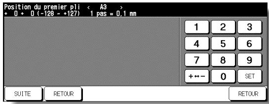 KONICA MINOLTA 7272 - Écran de réglage Position du 1er pli en Z - 1