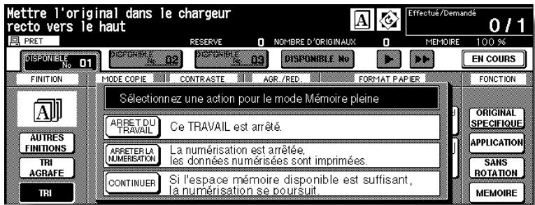 KONICA MINOLTA 7272 - Dépassement de la capacité mémoire lors d'un travail de réserve - 1