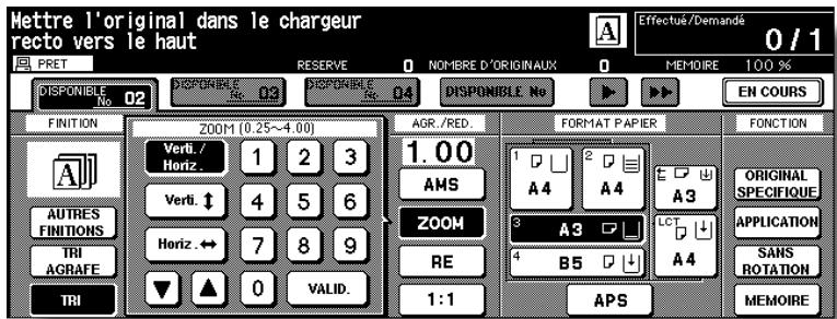 KONICA MINOLTA 7272 - Appuyez sur ZOOM dans l'écran général. - 1