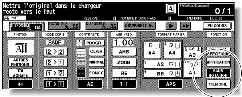 KONICA MINOLTA 7272 - Appuyez sur la touche SANS ROTATION dans l'écran général pour la mesure en surbrillance. - 1