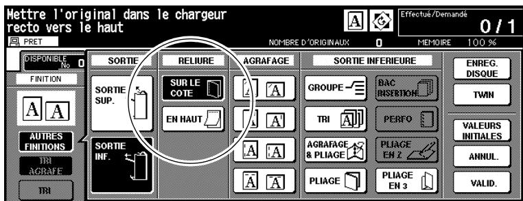 KONICA MINOLTA 7272 - Sélectionnez le mode de reliure. - 1