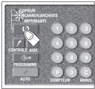 KONICA MINOLTA 7272 - Appuyer sur la touche de mode pour allumer le voyant [SCANNER/ARCHIVES]. - 1