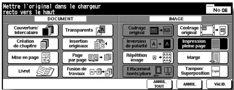 KONICA MINOLTA 7272 - Appuyez sur Impression pleine page dans l'écran de selection d'application. - 1
