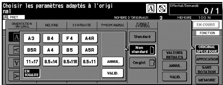 KONICA MINOLTA 7272 - Appuyez sur Non standard ou Onglet. - 1