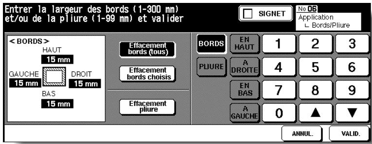KONICA MINOLTA 7272 - Spécifiez la largeur à effacer dans le mode sélectionné. - 1
