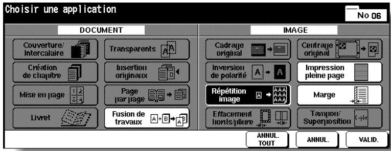 KONICA MINOLTA 7272 - Appuyez sur Répetition image. dans l'écran de selection d'application. - 1