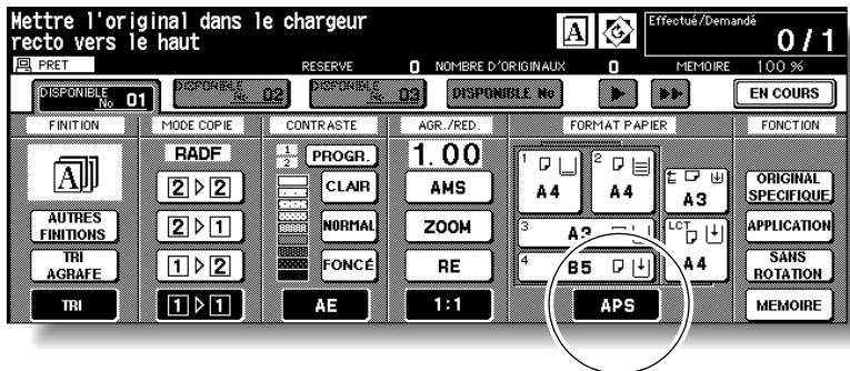 KONICA MINOLTA 7272 - Appuyez sur la touche APS dans le coin inférieur droit de l'écran général pour la mesure en surbrillance. - 1