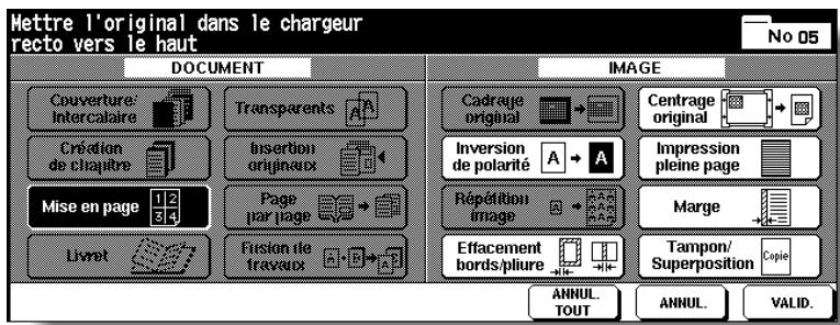 KONICA MINOLTA 7272 - Appuyez sur Mise en page. dans l'écran de selection d'application. - 1
