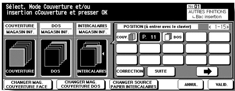 KONICA MINOLTA 7272 - Appuyez sur la touche COUVERTURE et/ou sur la touche DOS pour la mesure en surbrillance, puis selectionnez le magasin pour couverture. - 1