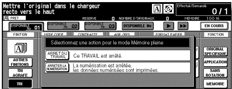 KONICA MINOLTA 7272 - Dépassement de la capacité mémoire lors d'un travail en cours - 1