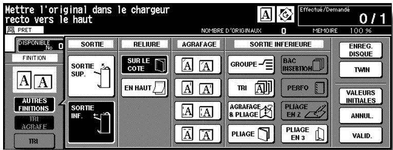 KONICA MINOLTA 7272 - Appuyez sur SORTIE INF. si cette touche n'est pas deja en surbrillance. - 1