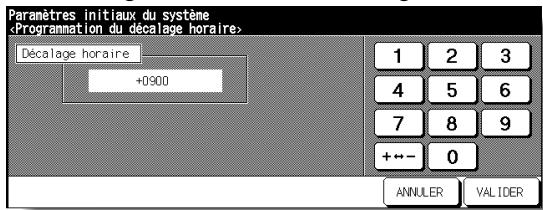 KONICA MINOLTA 7272 - Écran Programmation du décalage horsaire - 1