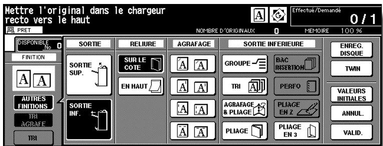 KONICA MINOLTA 7272 - Appuyez sur SORTIE INF. si cette touche n'est pas déjà en surbrillance. - 1