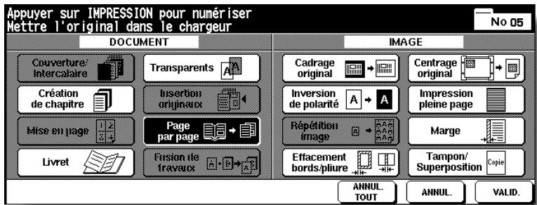 KONICA MINOLTA 7272 - Appuyez sur Page par page dans l'écran de sélection d'application. - 1